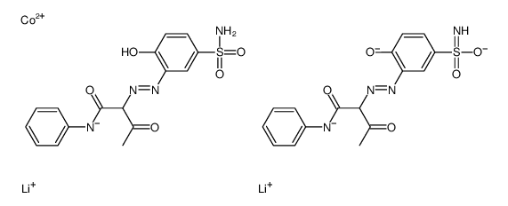 dilithium bis[2-[[5-(aminosulphonyl)-2-hydroxyphenyl]azo]-3-oxo-N-phenylbutyramidato(2-)]cobaltate(2-)结构式