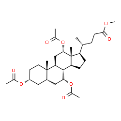 3α,7α,12α-Triacetoxy-5β-cholan-24-oic acid methyl ester Structure