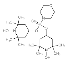 bis[(1-hydroxy-2,2,6,6-tetramethyl-4-piperidyl)oxy]-morpholin-4-yl-selanylidene-phosphorane structure