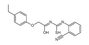 N-[(2-cyanophenyl)carbamothioyl]-2-(4-ethylphenoxy)acetamide结构式