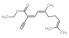 ethyl (2Z,4Z)-2-cyano-5,9-dimethyl-deca-2,4,8-trienoate结构式