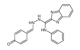 4-[[2-[anilino(benzimidazol-2-ylidene)methyl]hydrazinyl]methylidene]cyclohexa-2,5-dien-1-one Structure