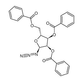 2,3,5-tri-O-benzoyl-α-D-ribofuranosyl azide结构式