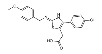 2-[4-(4-chlorophenyl)-2-[(4-methoxyphenyl)methylamino]-1,3-thiazol-5-yl]acetic acid Structure
