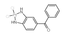 (4-benzoyl-o-phenylenediammine) dichloroplatinum(II) Structure