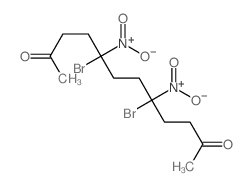 2,11-Dodecanedione,5,8-dibromo-5,8-dinitro- Structure