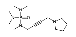 N-[bis(dimethylamino)phosphoryl]-N-methyl-4-pyrrolidin-1-ylbut-2-yn-1-amine结构式