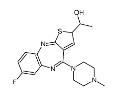 1-[7-fluoro-4-(4-methylpiperazin-1-yl)-2H-thieno[3,2-c][1,5]benzodiazepin-2-yl]ethanol结构式