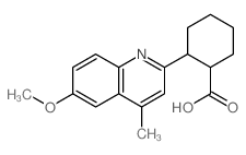 2-(6-methoxy-4-methyl-quinolin-2-yl)cyclohexane-1-carboxylic acid structure