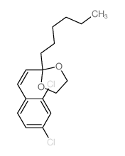 1,3-Dioxolane,2-[2-(2,4-dichlorophenyl)ethenyl]-2-hexyl-结构式