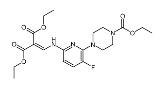 diethyl N-[2-(4-ethoxycarbonyl-1-piperazinyl)-3-fluoro-6-pyridinyl]aminomethylenemalonate结构式