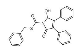 N-carbothiobenzyloxy-3,4-diphenyl-5-hydroxy-3-pyrrolin-2-one结构式