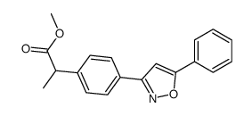 methyl 2-[4-(5-phenyl-1,2-oxazol-3-yl)phenyl]propanoate Structure