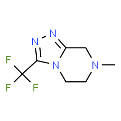 1,2,4-Triazolo[4,3-a]pyrazine,5,6,7,8-tetrahydro-7-methyl-3-(trifluoromethyl)-(9CI)结构式