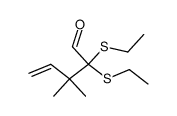 2,2-bis(ethylthio)-3,3-dimethyl-4-pentenal结构式