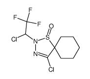 4-chloro-2-(1-chloro-2,2,2-trifluoroethyl)-1-thia-2,3-diazaspiro[4.5]dec-3-ene 1-oxide结构式