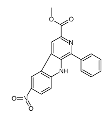 methyl 6-nitro-1-phenyl-9H-pyrido[3,4-b]indole-3-carboxylate结构式