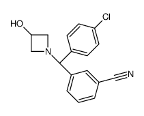 3-[(S)-(4-chlorophenyl)-(3-hydroxyazetidin-1-yl)methyl]benzonitrile Structure