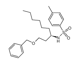 (R)-(+)-1-benzyloxy-N-tosylnonan-3-amine结构式
