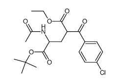 2-Acetylamino-4-(4-chloro-benzoyl)-pentanedioic acid 1-tert-butyl ester 5-ethyl ester Structure