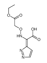 ALPHA-((2-ETHOXY-2-OXOETHOXY)IMINO)-3-PYRAZOLEACETIC ACID, 97, MIX SYN&ANTI结构式