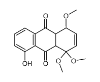 (4α,4aβ,9aβ)-8-hydroxy-1,1,4-trimethoxy-1,4,4a,9a-tetrahydroanthraquinone结构式