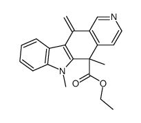 5-carbrthoxy-5,6-dimethyl-11-methylenepyrido<4,3-b>carbazole Structure