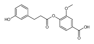 4-[3-(3-hydroxyphenyl)propanoyloxy]-3-methoxybenzoic acid结构式