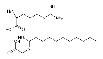 (2S)-2-amino-5-(diaminomethylideneamino)pentanoic acid,2-(dodecanoylamino)acetic acid Structure