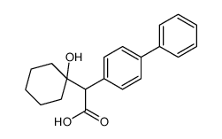 alpha-(1-Hydroxycyclohexyl)-biphenylacetic acid, (+)- structure