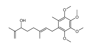 (E)-2,6-dimethyl-8-(2,3,4,5-tetramethoxy-6-methylphenyl)octa-1,6-dien-3-ol Structure