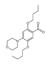 4-(2,5-二丁氧基-4-硝基苯基)吗啉结构式