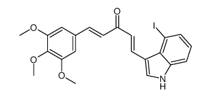 (E,E)-5-(4-IODO-3-INDOLYL)-1-(3,4,5-TRIMETHOXYPHENYL)-1,4-PENTADIEN-3-ONE结构式