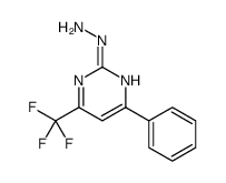 Pyrimidine, 2-hydrazinyl-4-phenyl-6-(trifluoromethyl)结构式