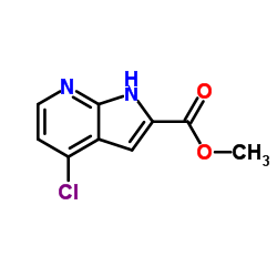 4-氯-7-氮杂吲哚-2-羧酸甲酯结构式