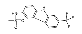 N-[7-(trifluoromethyl)-9H-carbazol-3-yl]methanesulfonamide结构式