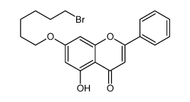7-(6-bromohexoxy)-5-hydroxy-2-phenylchromen-4-one Structure