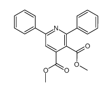 3,4-bis(methoxycarbonyl)-2,6-diphenylpyridine结构式