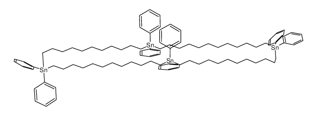 1,1,14,14,27,27,40,40-octaphenyl-1,14,27,40-tetrastannacyclodopentacontane结构式