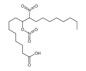 10-nitro-9-nitrooxyoctadecanoic acid Structure