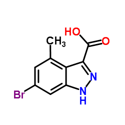 6-Bromo-4-methyl-1H-indazole-3-carboxylic acid structure