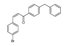 1-(4-benzylphenyl)-3-(4-bromophenyl)prop-2-en-1-one结构式