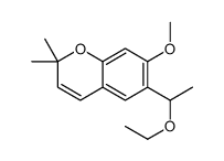 6-(1-ethoxyethyl)-7-methoxy-2,2-dimethylchromene结构式
