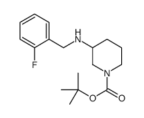 1-Boc-3-(2-氟-苄基氨基)-哌啶结构式