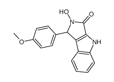 1-p-methoxyphenyl-2-hydroxy-3-keto-1,3-dihydropyrrolo<3,4-b>indole结构式