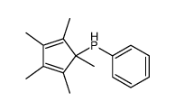 (1,2,3,4,5-pentamethylcyclopenta-2,4-dien-1-yl)-phenylphosphane Structure