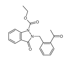 ethyl 2-(2-acetylbenzyl)-3-oxo-2,3-dihydro-1H-indazole-1-carboxylate结构式