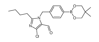 2-n-butyl-4-chloro-1-[4-(5,5-dimethyl-[1,3,2]dioxaborinan-2-yl)benzyl]-1H-imidazole-5-carbaldehyde结构式