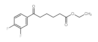 ethyl 6-(3,4-difluorophenyl)-6-oxohexanoate结构式