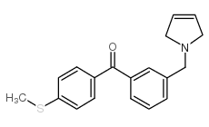 3-(3-PYRROLINOMETHYL)-4'-THIOMETHYLBENZOPHENONE结构式